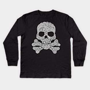 ethnic skull motif Kids Long Sleeve T-Shirt